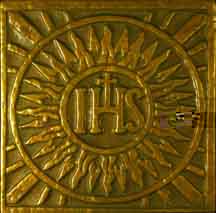 IHS = the first three letters in the Greek spelling of "Jesus"